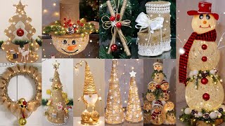 20 Best DIY Christmas Decoration ideas with Jute rope,burlap🎄🎄2023