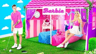 We Build a Barbie Secret Room! Dollhouse in Real Life