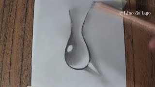 How to draw a REALISTIC DROP OF WATER very simple and easy
