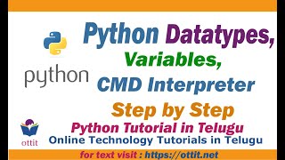 Data types in Python | Python Tutorial for Beginners in telugu step by step Part 3