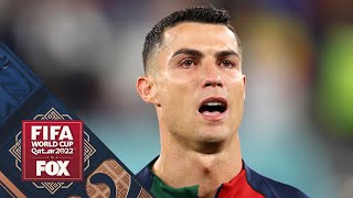 Cristiano Ronaldo tears up during Portugal National Anthem before Ghana match | 2022 FIFA World Cup