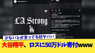 大谷翔平、ロスに50万ドル寄付www【なんJ プロ野球反応集】【2chスレ】【5chスレ】