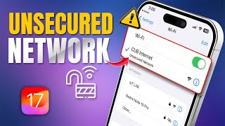 How to Solve Unsecured Wi-Fi Network on iPhone | Fix Unsecured Network Wi-Fi