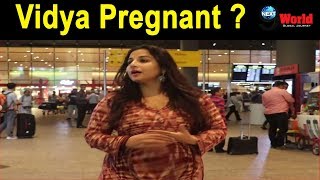 Pregnant Vidya Balan Spotted At Airport With Her Baby Bump? | HD Video | Vidya’s Sweet Gesture