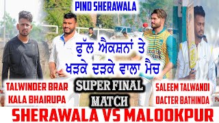 FINAL | MALOOKPUR ( Saleem Talwandi Dacter Bathinda ) Vs SHERAWALA ( Talwinder Brar \u0026 KALA BHAIRUPA)