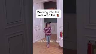 Walking into the Weekend! 😂 #hardstyle #rave #shorts #viralvideo #viralshorts #girl #kid #walking