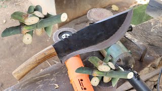 Knife Making - forging A Big Hunting Knife From Tractor's Disc Plough