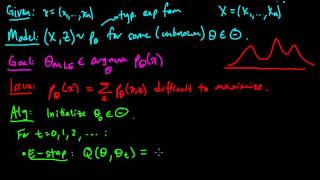 (ML 16.3) Expectation-Maximization (EM) algorithm