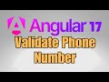 How to validate phone number in Angular 17?