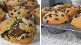 easy nutella flowing heart muffins