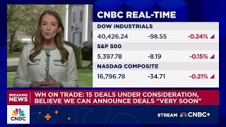 White House on trade: 15 deals under consideration; deal announcement could come 'very soon'