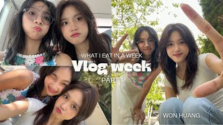 [ENG SUB]What I Eat In A Week/ Vlog week with my sister/ Bangkok vlog/ Mukbang/  Won Huang