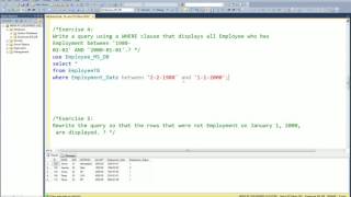 SQL Server Exercise 3 to 8