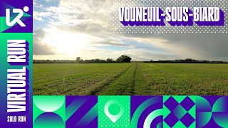 30-Minute Virtual Run: Fields of Vouneuil-sous-Biard | Between Rain Showers | Treadmill Workout