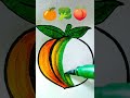 🍊+🥦+🍑=?creative emoji mixing drawings #emojiart#art #satisfying #painting #coloring