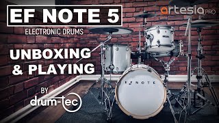 EFNOTE 5 electronic drums Unboxing \u0026 playing by drum-tec