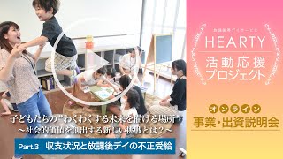 Part.3 収支状況と放課後デイの不正受給【子ども・発達障がい・SDGs】放課後等デイサービス「HEARTY」オンライン事業説明会ダイジェスト版