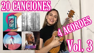 20 Canciones con 4 Acordes Vol. 3 | Tutorial SUPER FACIL Ukelele | Mica Amatti