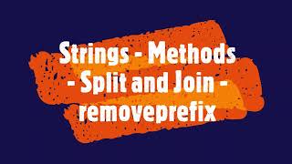 PYTHON - Strings - Methods - Split and Join - removeprefix #PythonTips #viral #viralvideo