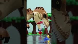 LEGO Jurassic World: T-Rex Attack! STOP MOTION | Billy Bricks #shorts