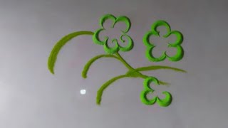 छोटी सुंदर पटकन होणारी रांगोळी ||Easy rangoli for everyday in 2min by Buckeful creation