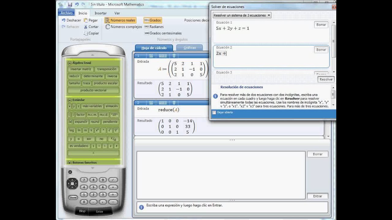 Resolución De Ecuaciones Utilizando El Software Microsoft Mathematics ...