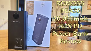 ROMOSS PEA30 30,000mAh 30W PD Power Bank Review