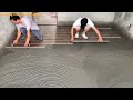 Professional Bedroom Floor Construction Workers Use Wood Imitation Ceramic Tiles With Size 60 x 90cm