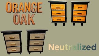 Orange Oak Neutralized and Adjustable Hardware