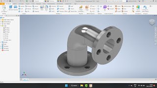 cara membuat pipa L sambungan di autodesk inventor