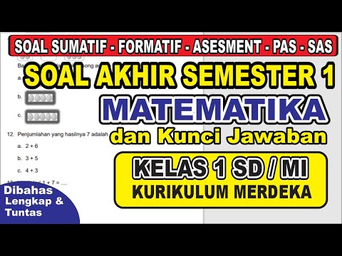 Latihan Soal Sumatif Akhir Semester 1 Matematika Kelas 1 SD/MI ...