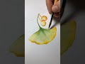 painting gingko leaves