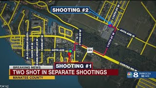 2 people shot in Manatee County less than 1 mile apart