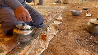 Hospitality of Bedouin family in Jordan