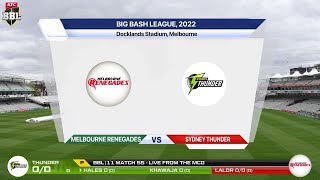 🔴BBL Live: Melbourne Renegades Vs Sydney Thunder - REN vs THU | BBL Live Match Today Big Bash League