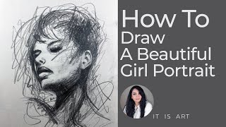 How to Draw a Beautiful Girl Portrait – Pencil Sketch Tutorial