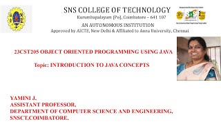 Case Study Based Learning | Introduction to JAVA Concept | OOPS Using JAVA | SNS Institutions