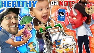 SHAWN GOES GROCERY SHOPPING!  Healthy or Not Vision (FUNnel Fam Vlog)