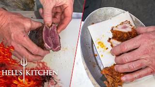Pink Chicken & Raw Steaks Push the Finalists to the Edge | Hell's Kitchen