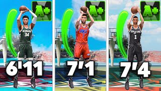 The BEST 6’10+ BIG MAN JUMPSHOTS FOR EVERY 3PT RATING in NBA 2K24