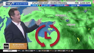 KCAL's Paul Deanno shows us the rainstorm's unique path