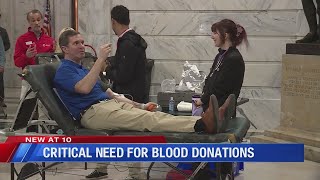 Critical need for blood donations in Kentucky