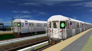 OpenBVE: Manhattan bound R62a 6 train at Morrison Avenue - Soundview