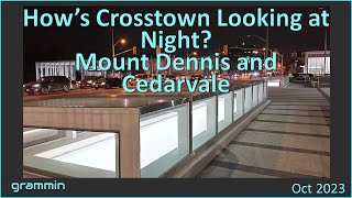 What does an Eglinton Crosstown station look like at night?