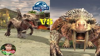 LEGENDARY TRYOSTRONIX VS UNIQUE SMILONEMYS - JURASSIC WORLD ALIVE