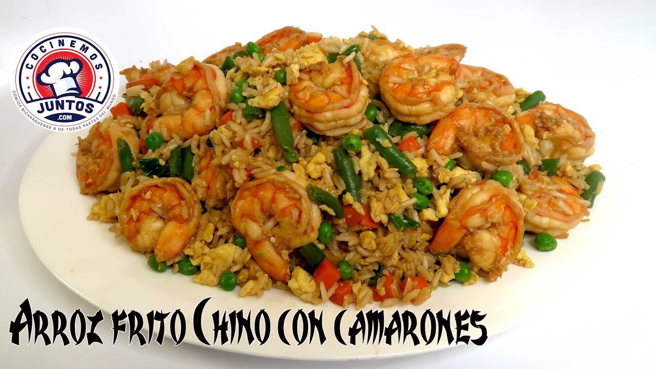 Arroz Integral Frito Chino Con Camarones. Comida China - YouTube