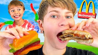 GUMMY vs REAL - McDonalds Edition - Epic Family Meal Time