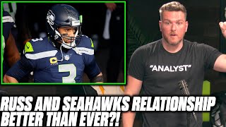 Pat McAfee Reacts To Report Russell Wilson And The Seahawks Are "Better Than Ever"