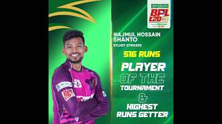 Najmul Hasan Shanto Highest Runs Getter In BPL (2023) #shorts #shortsfeed #cricket #najmul #best