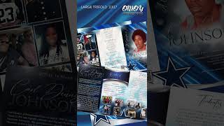 Carl Dennis Johnson Funeral Program Design Large Trifold